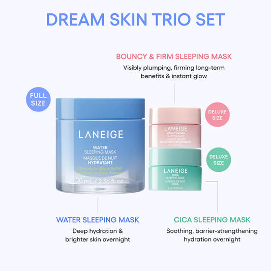 Laneige Dream Skin Trío Sleeping Mask Set