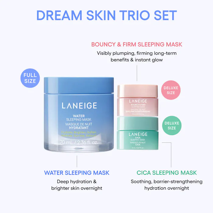 Laneige Dream Skin Trío Sleeping Mask Set